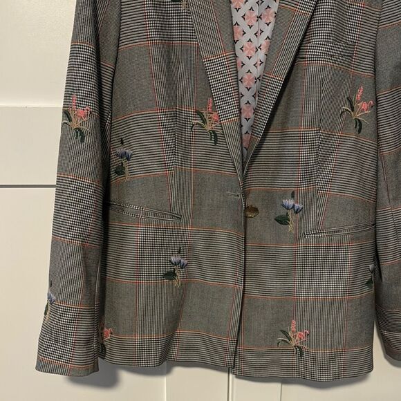 Ted Baker London Gray Blazer with Floral Embroidery - Picture 6 of 6